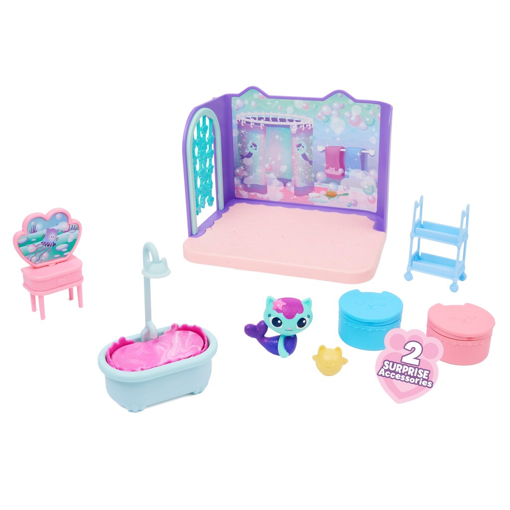 Gabby's Dollhouse Gabby'S Dollhouse Mercats Primp And Pamper Badroom