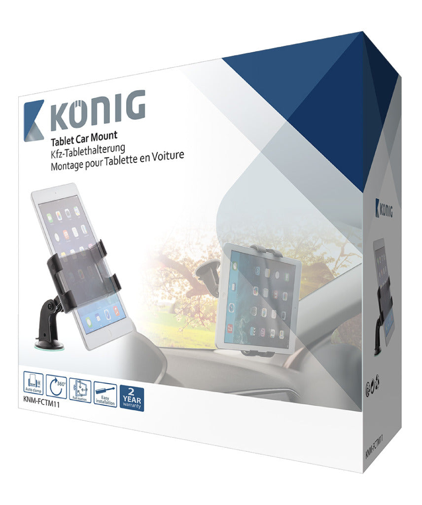KÖNig Knm-Fctm11 Tablet Autohouder 360 &Deg; Draai- En Kantelbaar 0.7 Kg