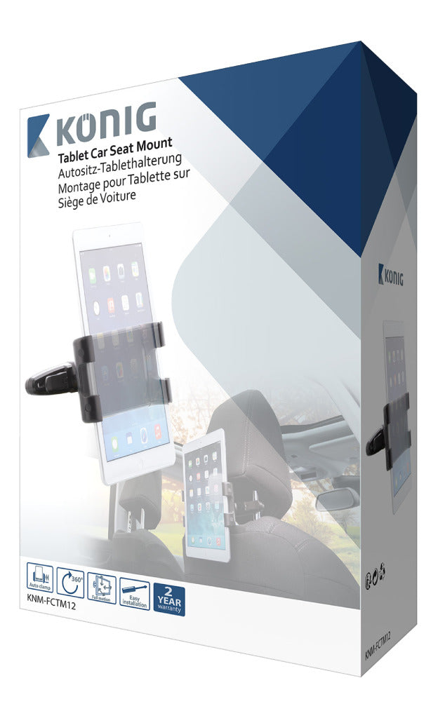 KÖNig Knm-Fctm12 Tablet Autohouder 360 &Deg; Draai- En Kantelbaar 0.7 Kg