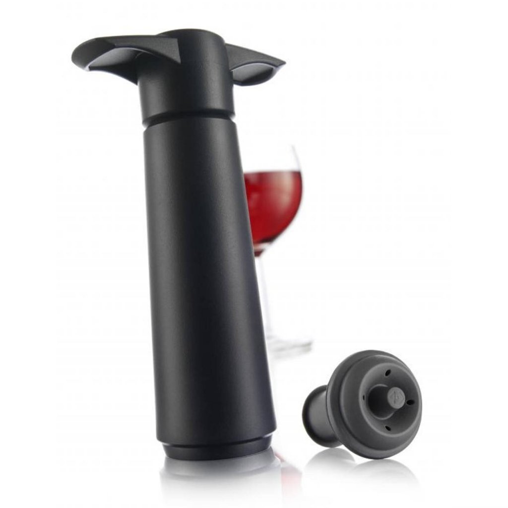 Vacuvin WijnvacuÜMpomp + Dop Zwart
