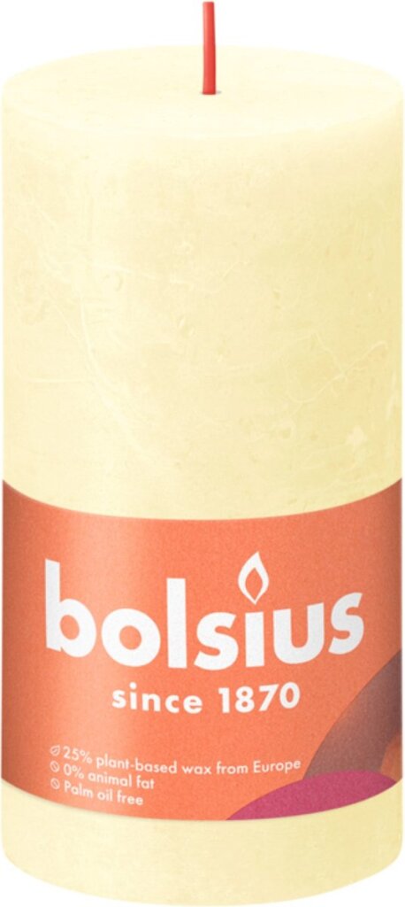 Bolsius Stompkaars Rustiek Butter Yellow 13 Cm /Ø 7 Cm