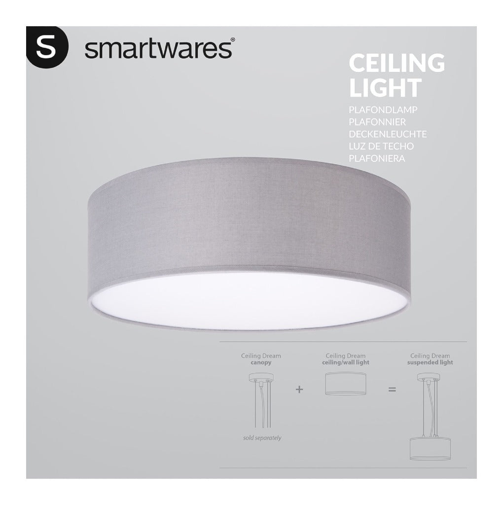 Ranex Ra-1000465 Mia Led Plafond Lamp 30Cm Grijs
