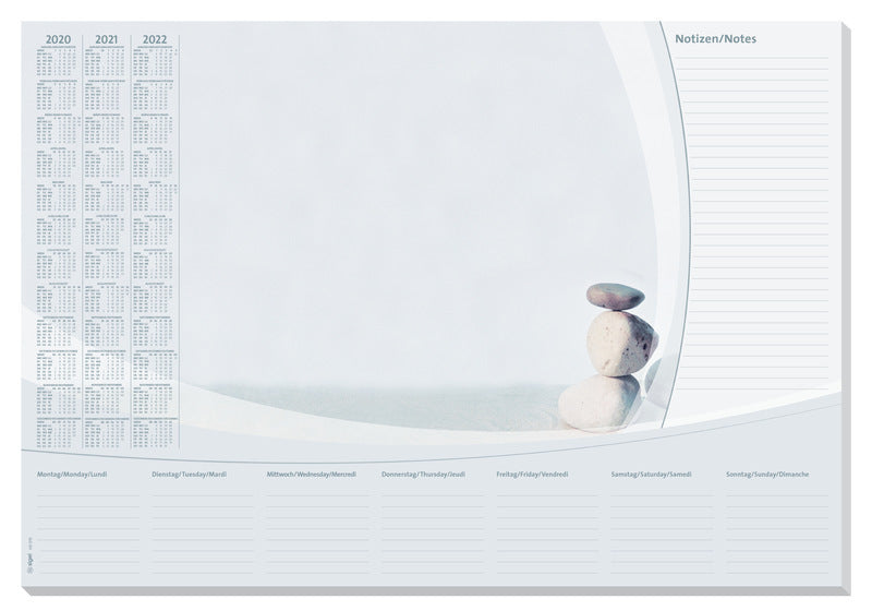 Sigel Si-Ho370 Bureauonderleggers 59,5X41Cm 30 Vel Met Kalender Harmonie