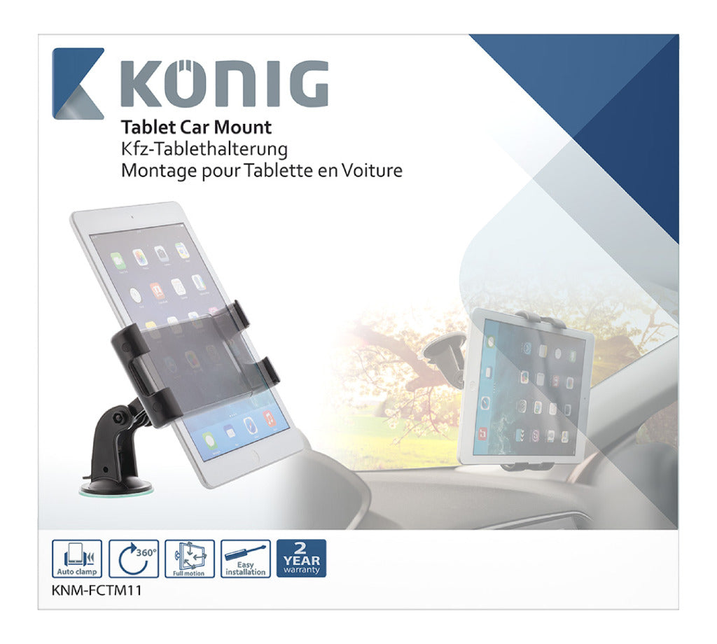 K&Ouml;Nig Knm-Fctm11 Tablet Autohouder 360 &Deg; Draai- En Kantelbaar 0.7 Kg