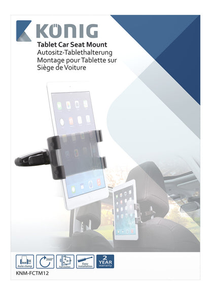 K&Ouml;Nig Knm-Fctm12 Tablet Autohouder 360 &Deg; Draai- En Kantelbaar 0.7 Kg