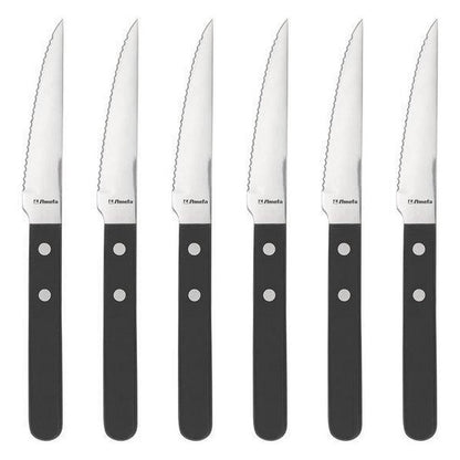 Amefa Pizza/Steak Messenset 6-Delig Zwart