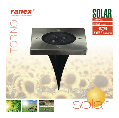 Ranex Ra-5000406 Led Solar Grondspot Rvs