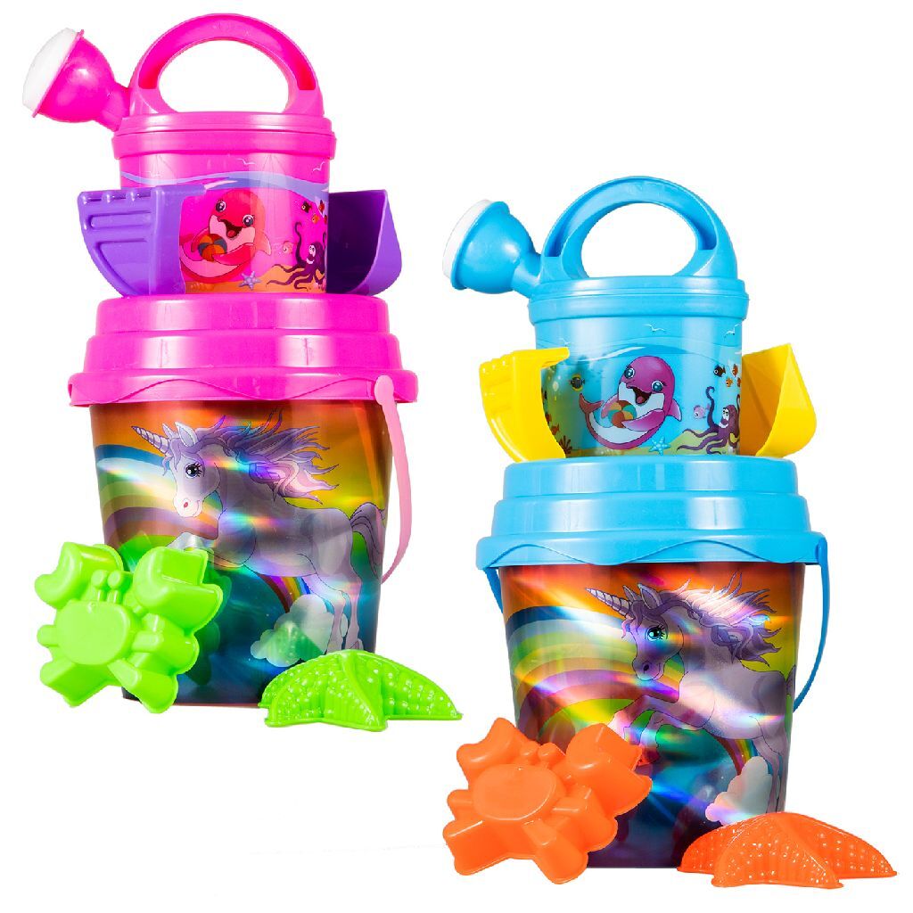 Summertime Strandset Unicorn Laser Print 7Dlg 2Ass