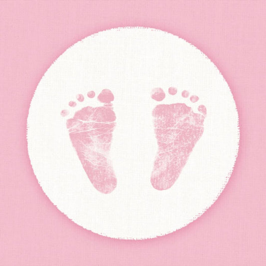 Ambiente Servetten Baby Voetjes 33 Cm Roze