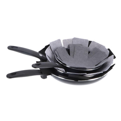Excellent Houseware Panbeschermers 38-26 Cm 6 Stuks Grijs/Zwart