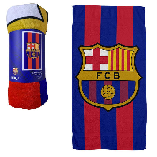 Overige Merken Fc Barcelona Badlaken 100X180 Cm Blauw/Rood