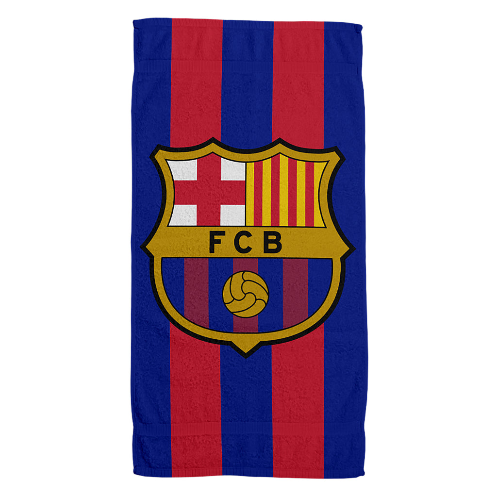 Overige Merken Fc Barcelona Badlaken 100X180 Cm Blauw/Rood